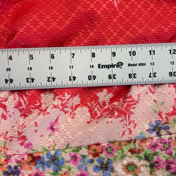 Tahari Coral and Multicolor Floral Midi Dress - Picture 10 of 11